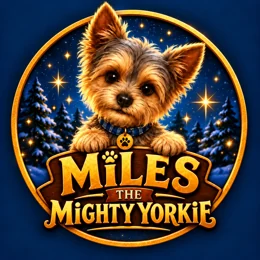 Miles the Mighty Yorkie logo